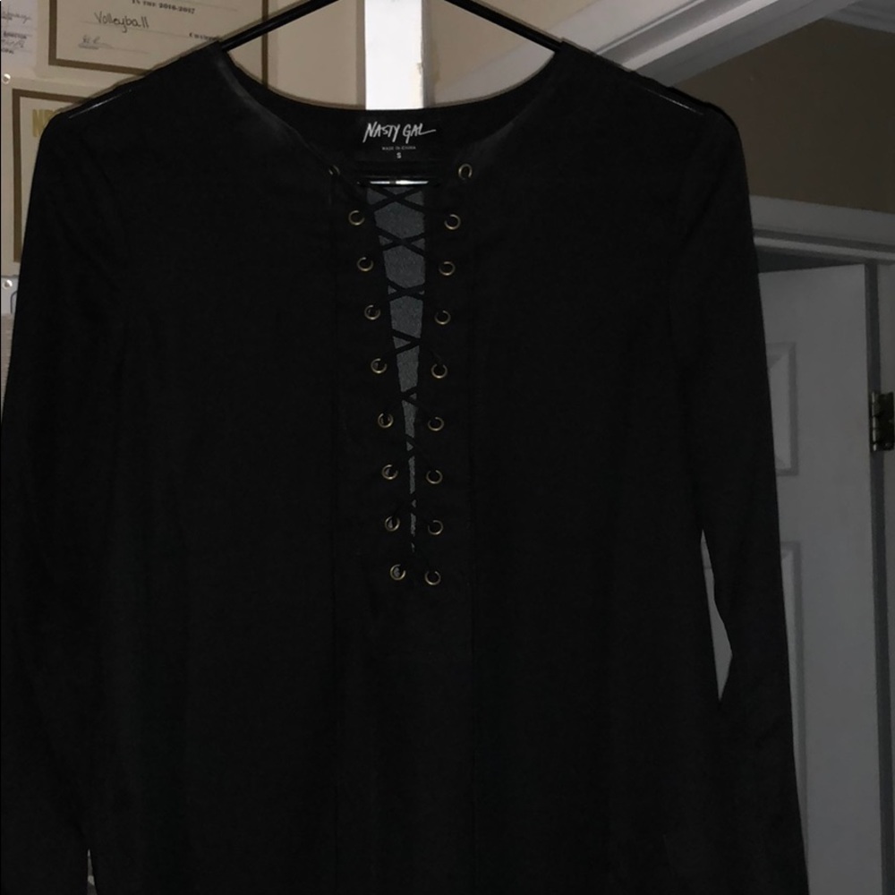 Nasty Gal Lace Up Top